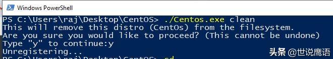 在Windows 10上使用WSL安装Centos Installing Centos on Windows 10 using WSL