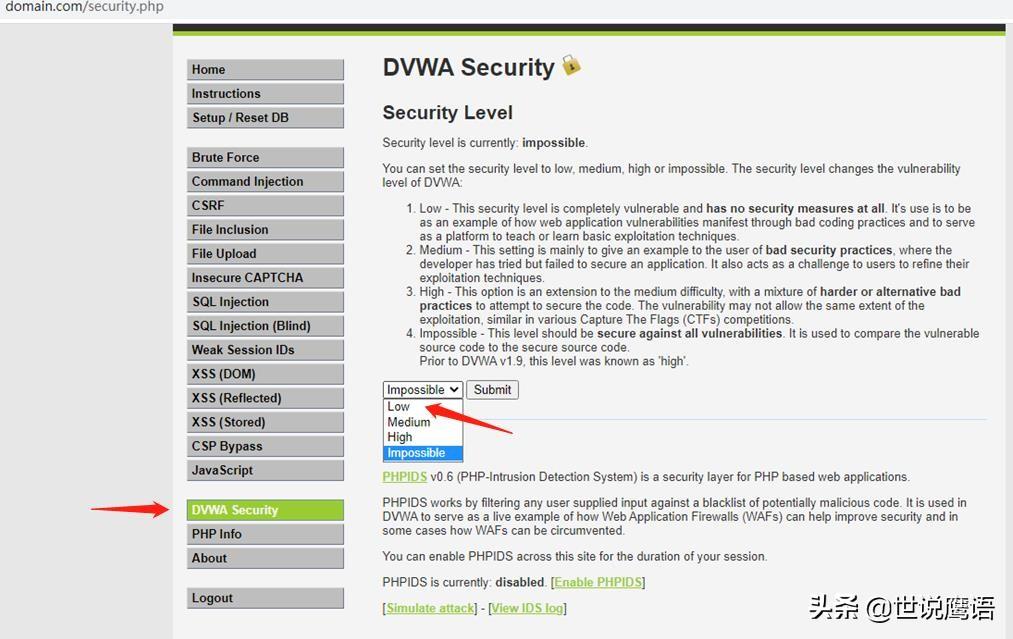 从玩转靶机DVWA看程序设计安全Programming Security from Playing with the Target DVWA